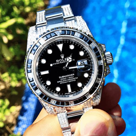 diamond rolex submariner|rolex submariner diamond face.